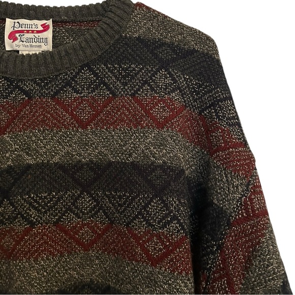 Vintage 90s Penn’s‎ Landing Men’s XL Cotton Knit Sweater Dad Style - Picture 2 of 3